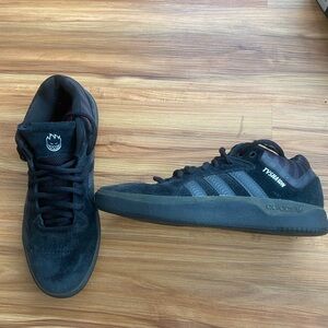 Adidas Black and Gray Skate Sneakers